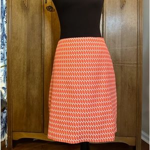Ann Taylor Factory skirt in coral/white